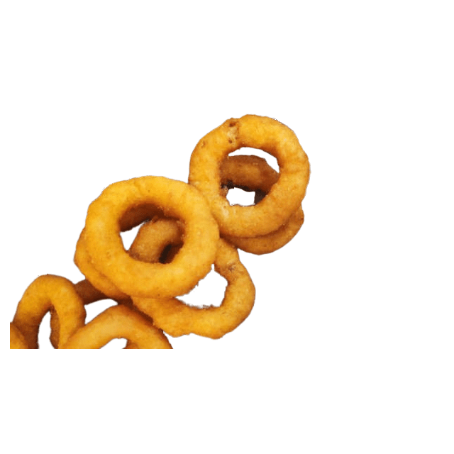 Frozen beer battered onion rings