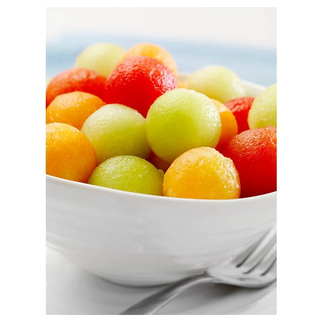 Prepared melon balls