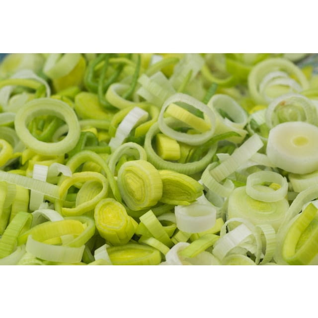 Sliced leeks