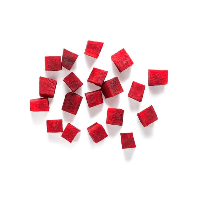 Diced raw beetroot