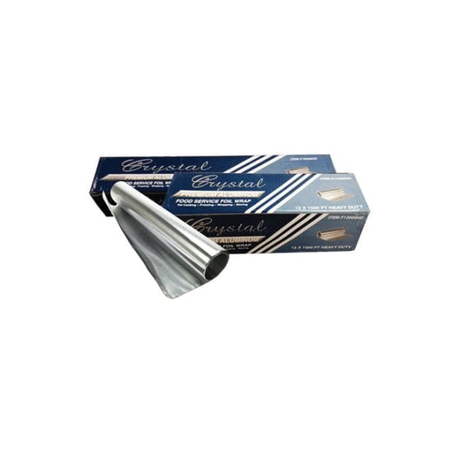 Aluminum foil roll 18X500 with steel cutter Crystal