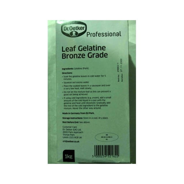 Bronze leaf gelatine Supercook