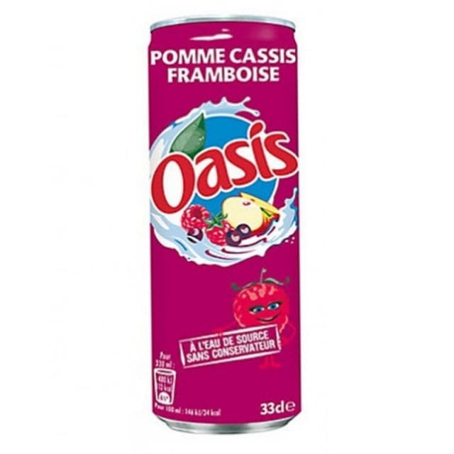 Oasis pomme cassis framboise 33CL