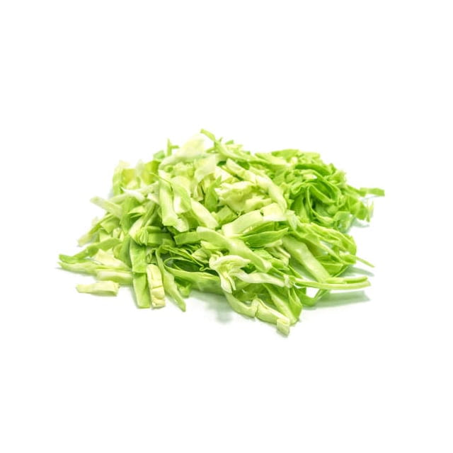 Shredded cabbage for coleslaw