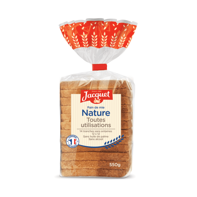 Pain de mie nature tranché sans alcool