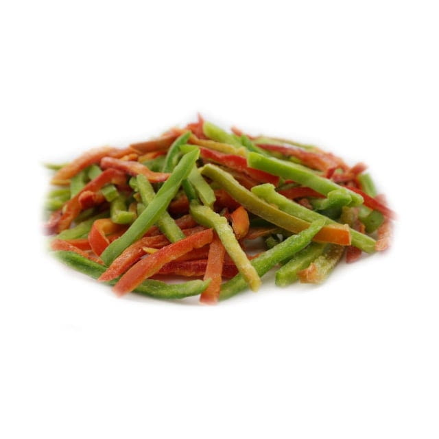 Poivron rouge et vert en lanière surgelé