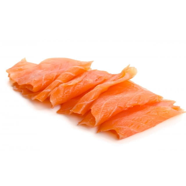 Smoked salmon sliced
