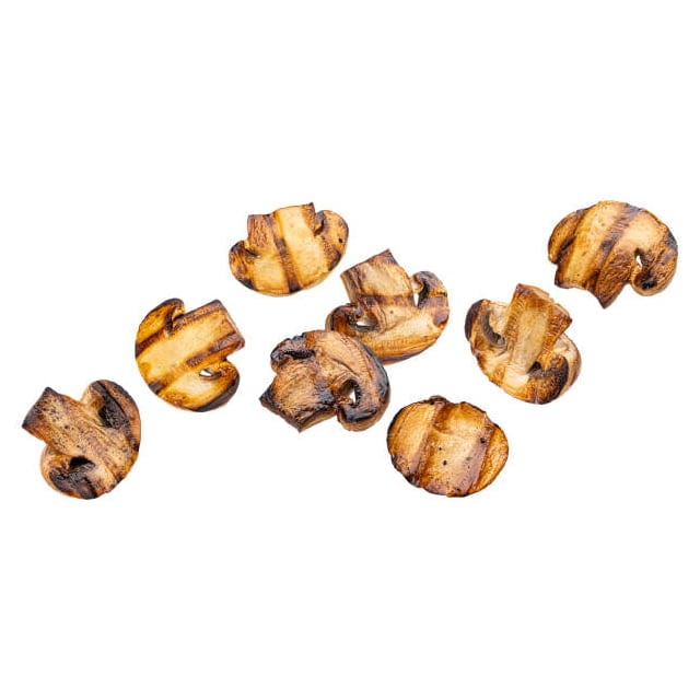 Prepared mushrooms sliced