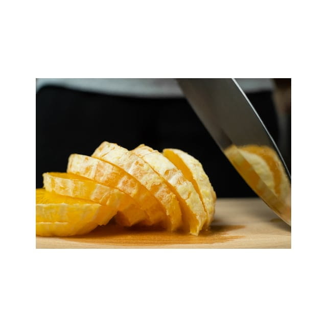 Orange large peeled and sliced