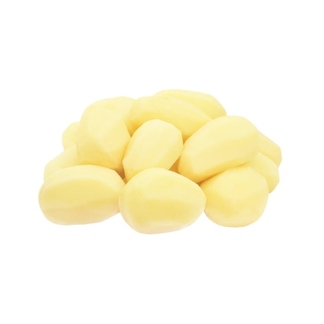 Peeled potatoes