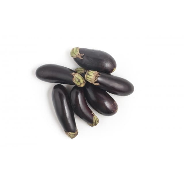 Baby purple aubergines