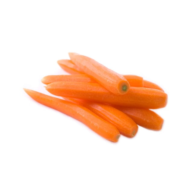 Hand peeled carrot