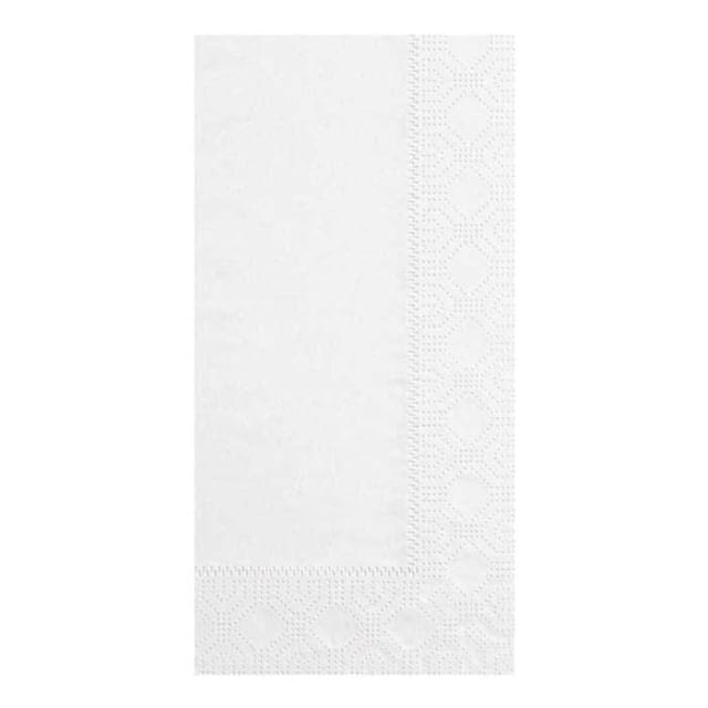 3 ply white dinner napkins 17X17 1/8 fold Hoffmaster
