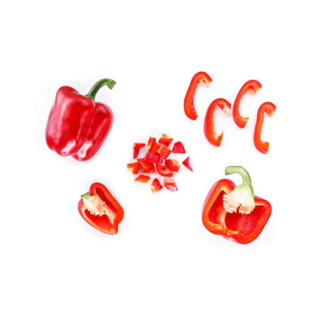 Sliced peppers