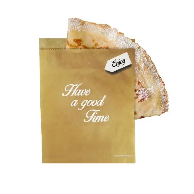 Sachet ouvert pour crêpe en papier ingraissable 13X22cm