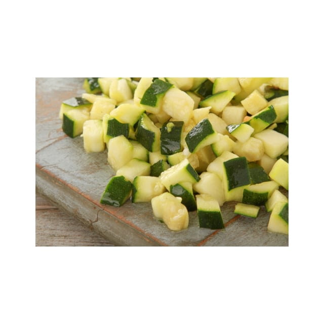 Diced courgette