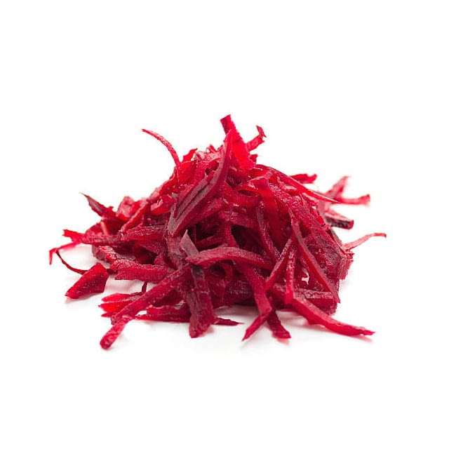 Grated beetroot
