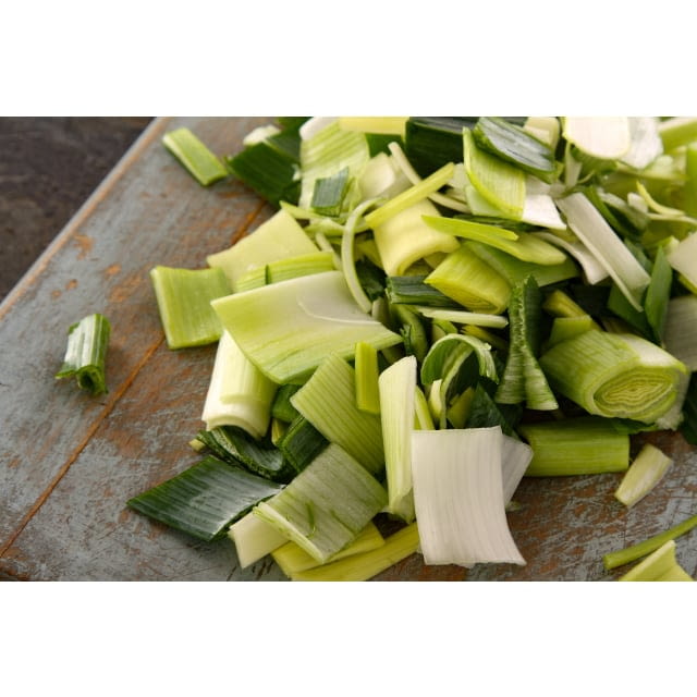 Diced leeks