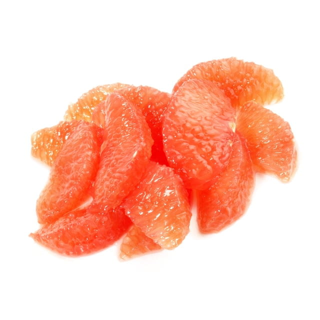 Pink grapefruit segment fillets