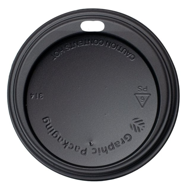 Lid dome for black hot cup 10/20oz Victoria bay