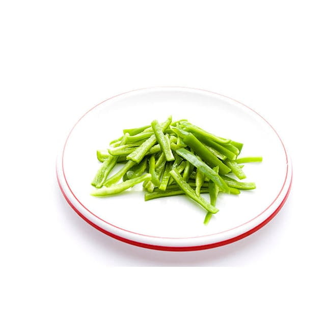Julienne green pepper