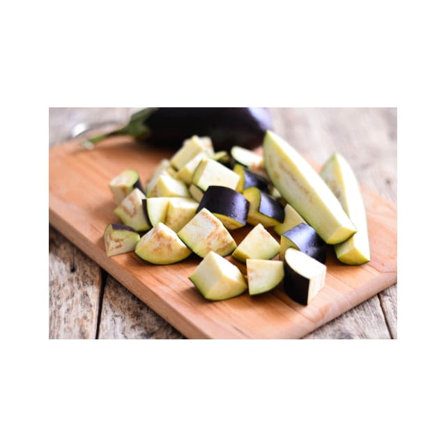 Diced aubergine