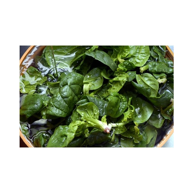 Triple washed spinach
