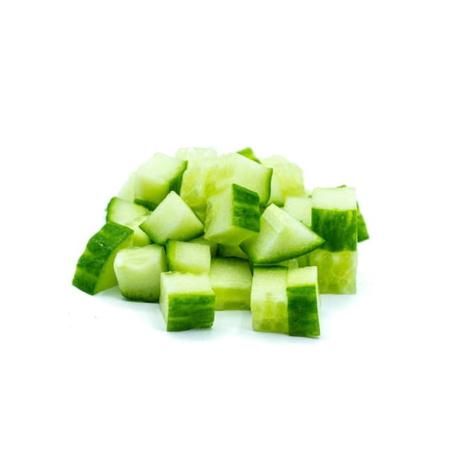 Diced cucumber