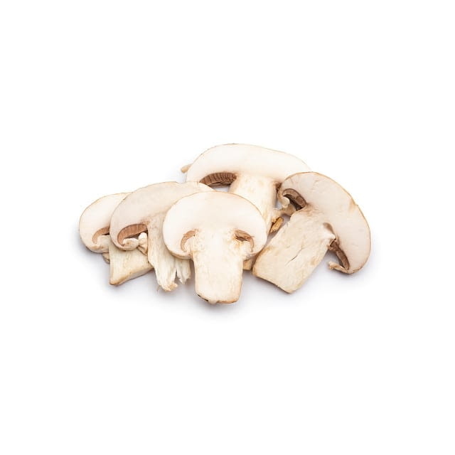 White sliced mushroom