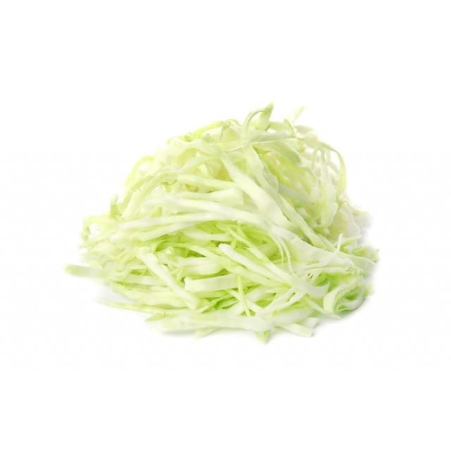 Shredded white cabbage