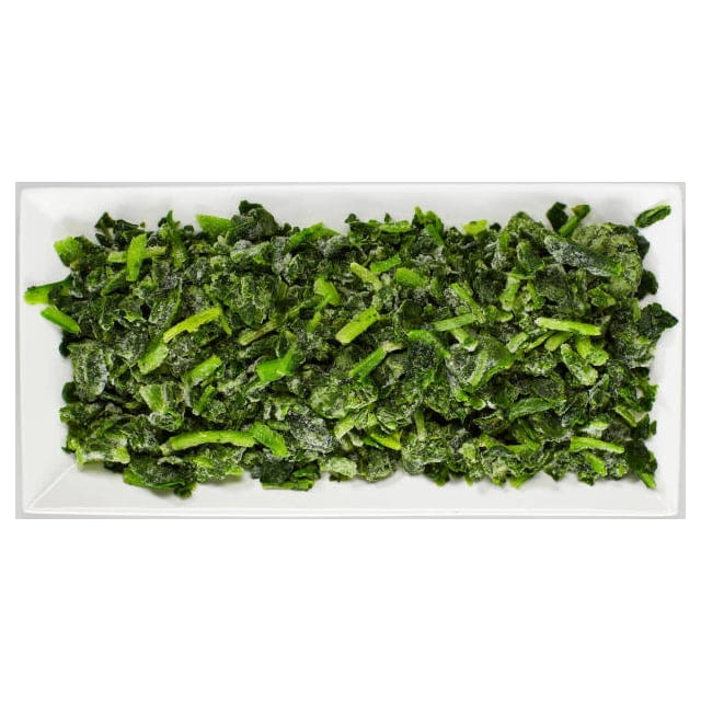 Frozen spinach leaf