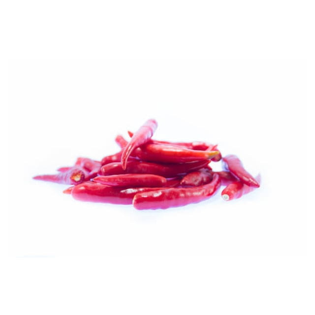 Prepared red chilli deseeded