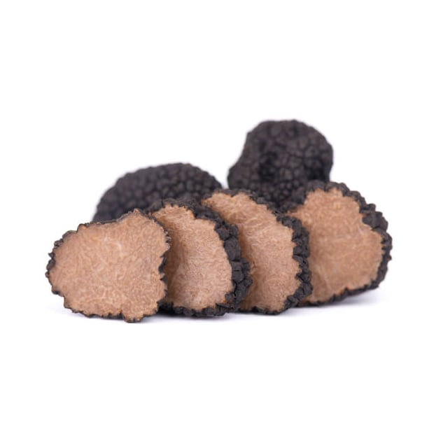 Black summer truffle slices