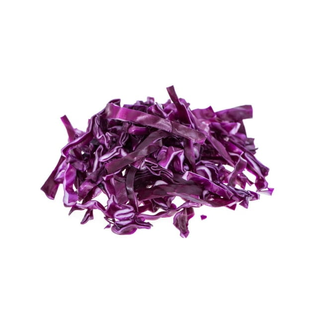 Shredded red cabbage