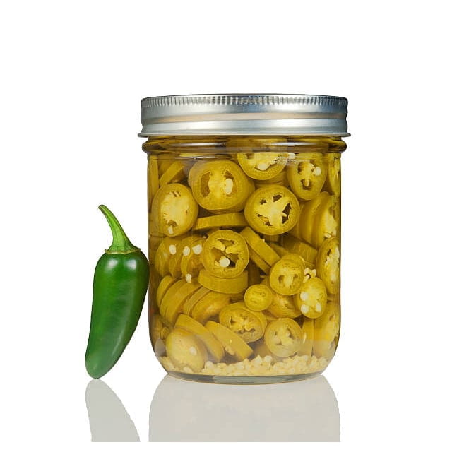 Canned sliced jalapeno peppers