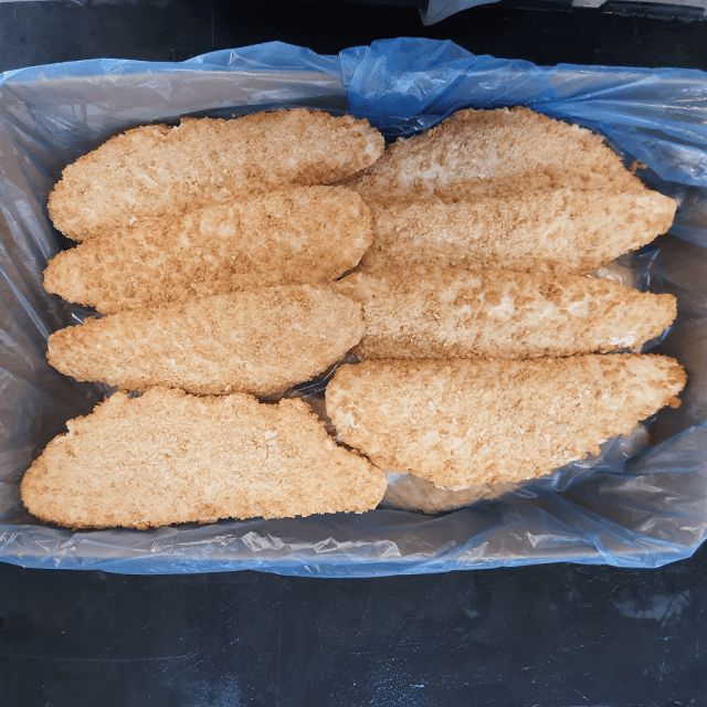 Frozen breaded cod fillet