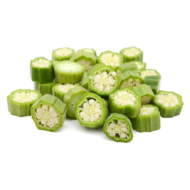Frozen cut okra